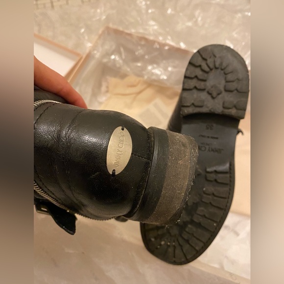 Jimmy Choo biker leather boots 35 - Picture 16 of 16